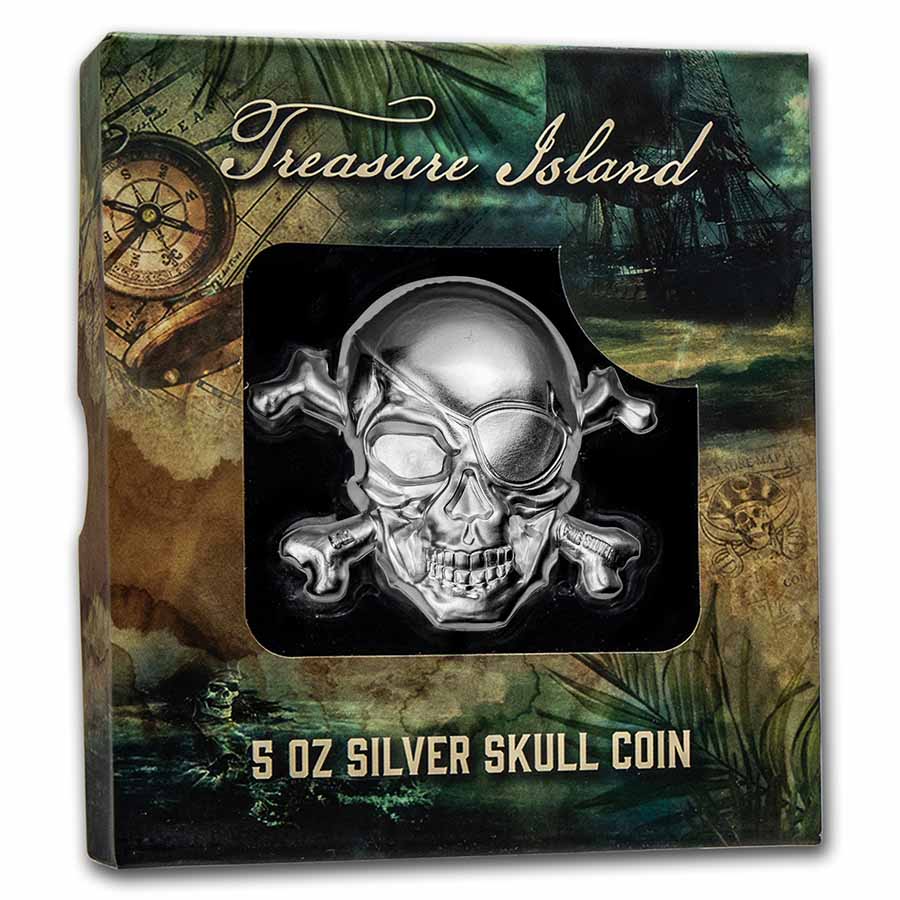 TREASURE ISLAND 2 Oz Moneta Argento 2000 Francs Cameroon 2024 - Foto 12