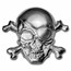 2022 PAMP 5 oz Silver $5 Treasure Island Skull Coin