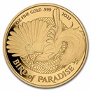 2022 Papua New Guinea 1 oz Gold Bird Of Paradise BU