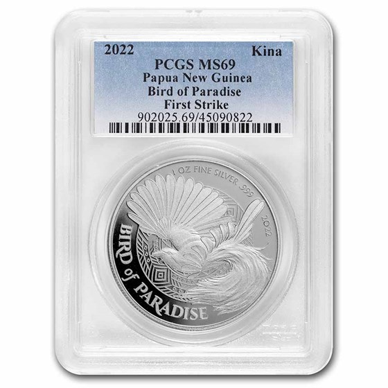 2022 Papua New Guinea 1 oz Silver Bird Of Paradise MS-69 PCGS-FS 2022 Papua New Guinea 1 oz Silver Bird Of Paradise MS-69 PCGS-FS