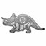 2022 RCM 2 oz Ag $5 Dinosaurs of North America Triceratops