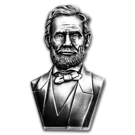 2022 Rep.of Chad 2 oz Silver Abraham Lincoln Bust Shaped Coin 2022 Rep.of Chad 2 oz Silver Abraham Lincoln Bust Shaped Coin