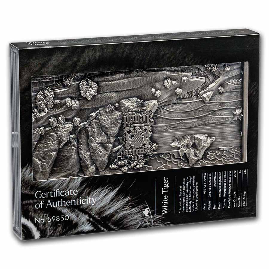 2022 Rep.of Chad 2 oz Silver The White Tiger | eBay