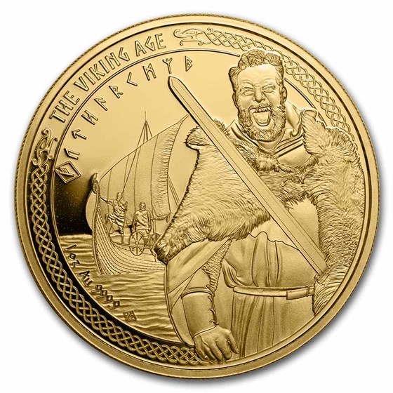 2022 Republic of Cameroon 1 oz Gold Viking Age Coin - Prosperity
