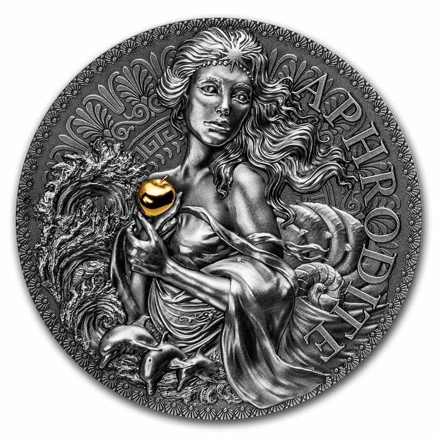 2022 Republic of Cameroon 2 oz Silver Greek Mythology; Aphrodite