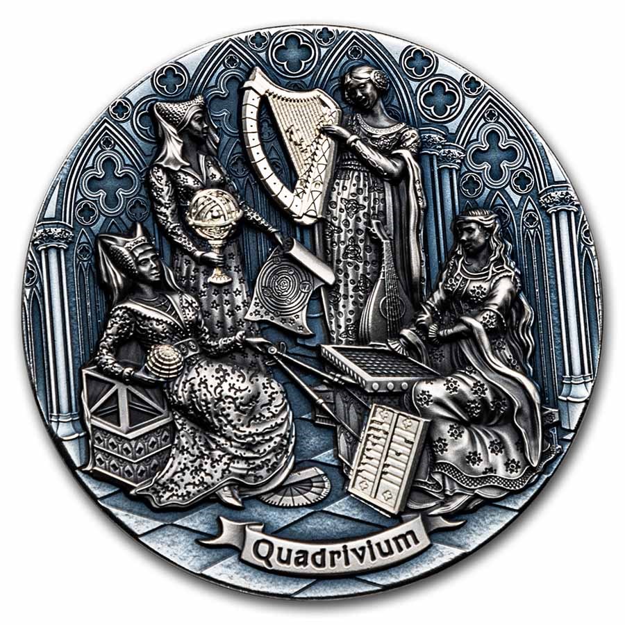 2022 Republic of Cameroon 2 oz Silver Quadrivium