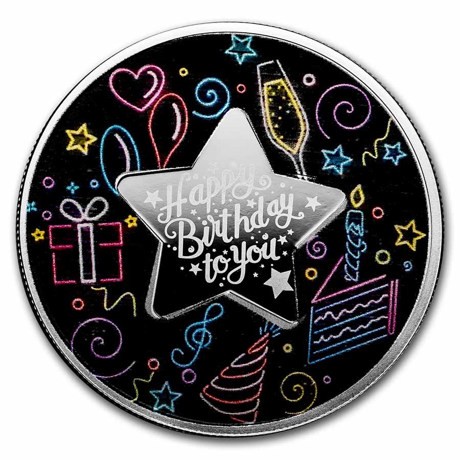2022 Republic of Cameroon Silver Proof Happy Birthday