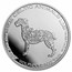 2022 Republic of Chad 1 oz Silver Celtic Animals-Wolfhound Dog BU