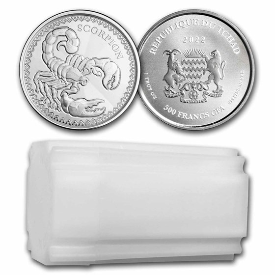 2022 Republic of Chad 1 oz Silver Scorpion BU