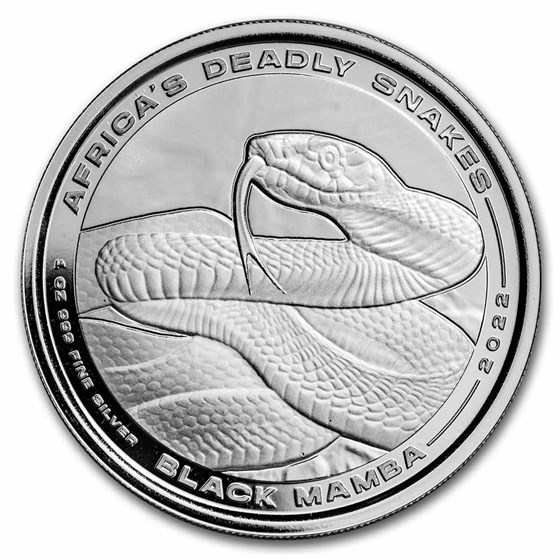 2022 Republic of Congo 1 oz Silver Black Mamba 2022 Republic of Congo 1 oz Silver Black Mamba