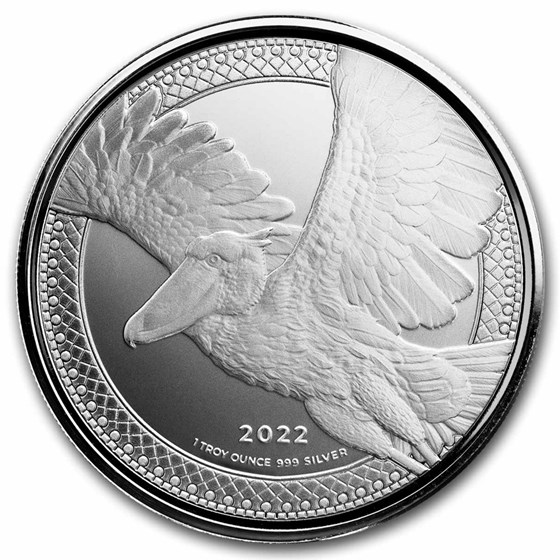 2022 Republic of Congo 1000 Francs 1 oz Silver Shoebill Stork