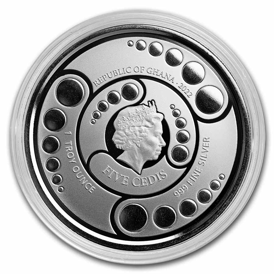 Buy 2022 Republic of Ghana 1 oz Silver 5 Cedis Space Alien