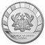2022 Republic of Ghana 1 oz Silver Cave Lion BU