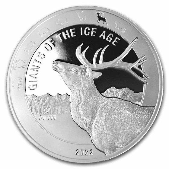 2022 Republic of Ghana 1 oz Silver Reindeer BU 2022 Republic of Ghana 1 oz Silver Reindeer BU