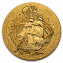 2022 Rwanda 1 oz Gold Nautical Ounce USS Constitution BU