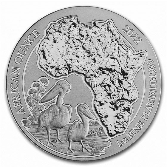 2022 Rwanda 1 oz Platinum African Pelican BU 2022 Rwanda 1 oz Platinum African Pelican BU