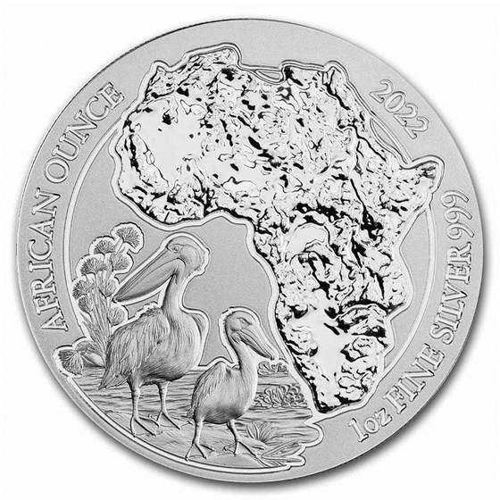 2022 Rwanda 1 oz Silver African Pelican BU 2022 Rwanda 1 oz Silver African Pelican BU