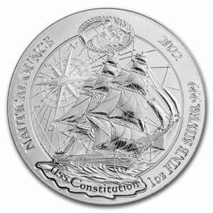2022 ルワンダ「USS コンスティテューション号」オンス・カラー純銀貨 2022-rwanda-1-oz-silver-