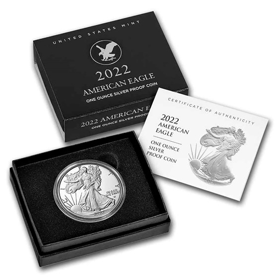2022-S 1 oz Proof American Silver Eagle (w/Box & COA)
