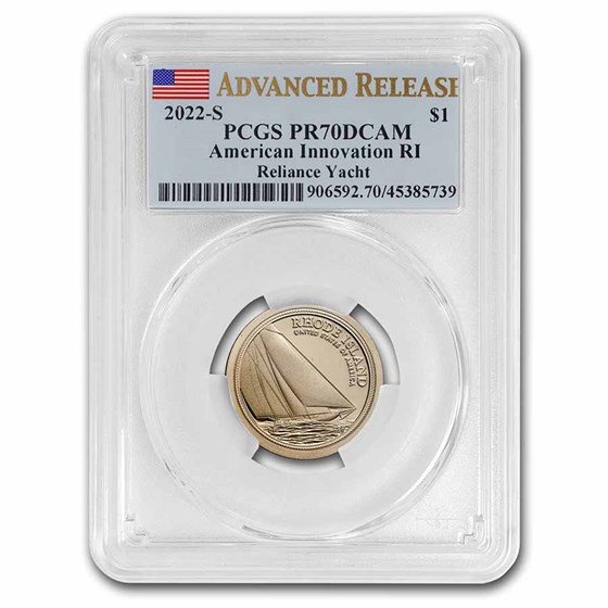 2022-S American Innovation $1 Reliance Yacht PR-70 PCGS (AR) 2022-S American Innovation $1 Reliance Yacht PR-70 PCGS (AR)