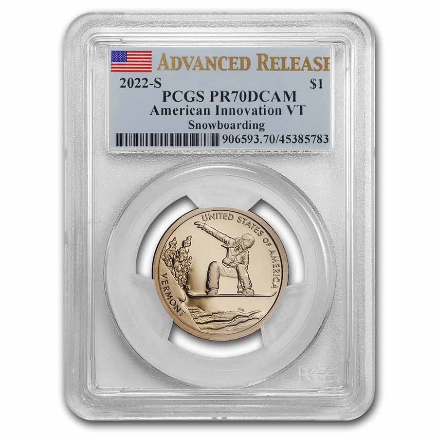 2022-S American Innovation $1 Snowboarding PR-70 PCGS (AR)