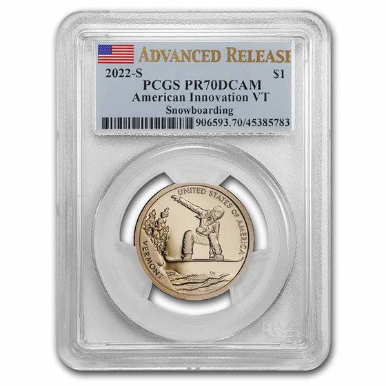 2022-S American Innovation $1 Snowboarding PR-70 PCGS (AR) 2022-S American Innovation $1 Snowboarding PR-70 PCGS (AR)