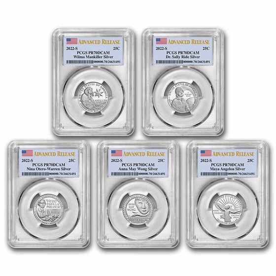 2022-S American Women Quarters Proof Set PR-70 (AR) 2022-S American Women Quarters Proof Set PR-70 (AR)