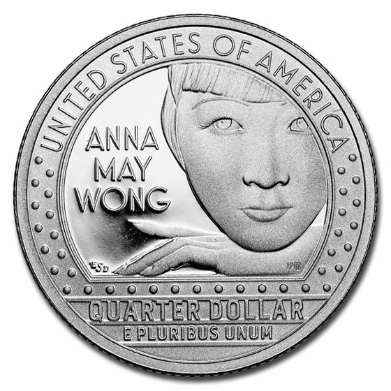 2022-S Anna May Wong Quarter Silver Proof 2022-S Anna May Wong Quarter Silver Proof