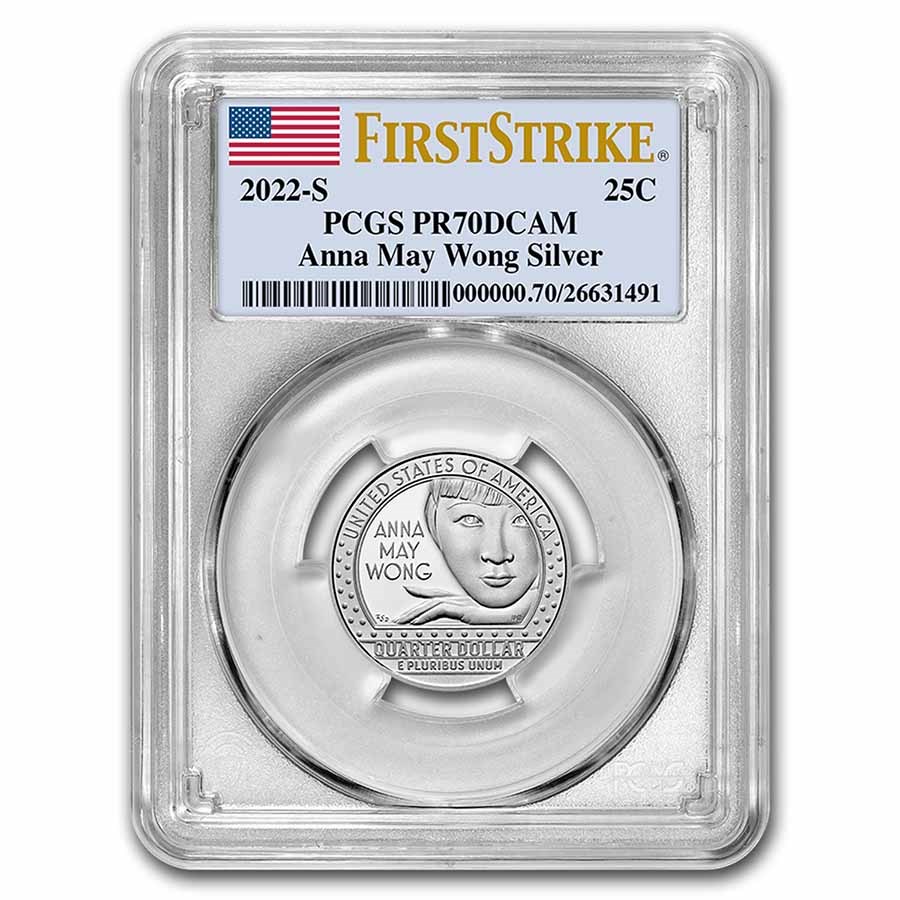 Buy 2022S Anna May Wong Silver Quarter Proof PR70 PCGS (FS) APMEX