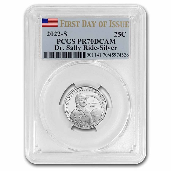 2022-S Dr. Sally Ride Silver Quarter Proof PR-70 PCGS (FDI) 2022-S Dr. Sally Ride Silver Quarter Proof PR-70 PCGS (FDI)