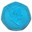 2022 S. Georgia & Sandwich Islands Titanium 50 Pence Blue Whale