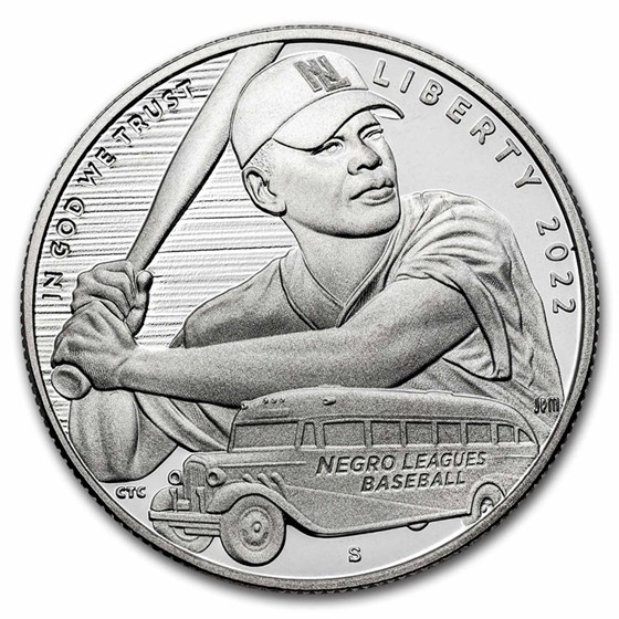2022-S Negro Leagues Baseball Commem Clad Proof (Box & COA) 2022-S Negro Leagues Baseball Commem Clad Proof (Box & COA)