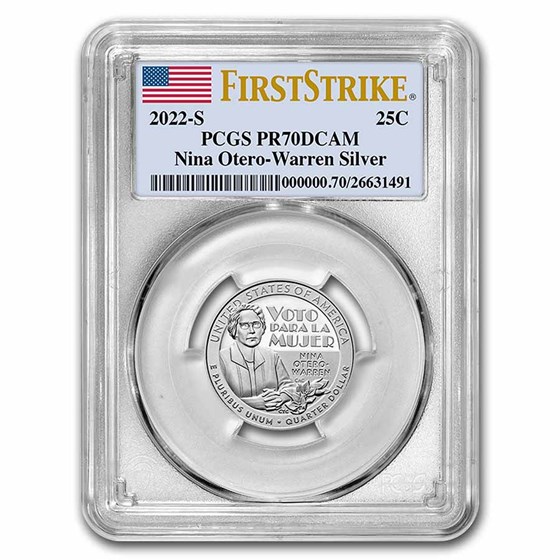 2022-S Nina Otero-Warren Quarter Silver Proof PR-70 PCGS (FS) 2022-S Nina Otero-Warren Quarter Silver Proof PR-70 PCGS (FS)
