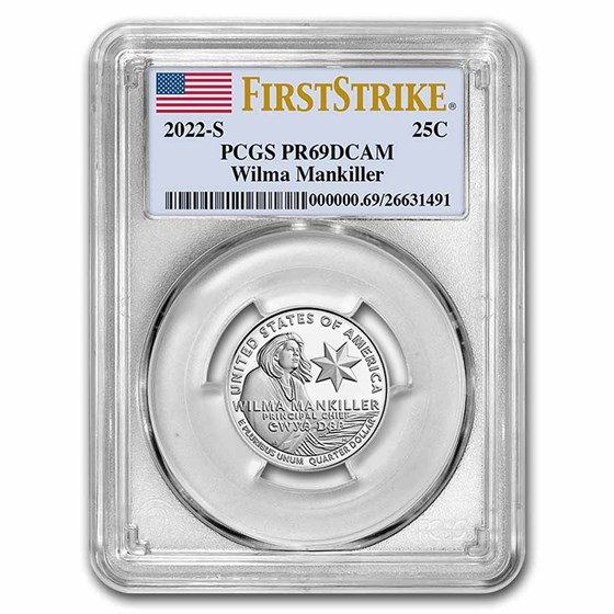 2022-S Wilma Mankiller Quarter Proof PR-69 PCGS (FS) 2022-S Wilma Mankiller Quarter Proof PR-69 PCGS (FS)