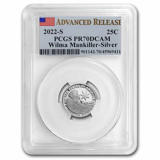2022-S Wilma Mankiller Quarter Silver Proof PR-70 PCGS (AR) 2022-S Wilma Mankiller Quarter Silver Proof PR-70 PCGS (AR)