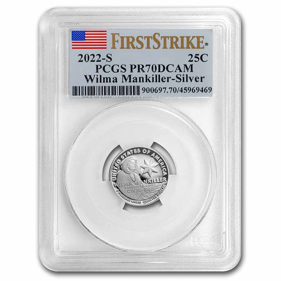 Buy 2022S Wilma Mankiller Quarter Silver Proof PR70 PCGS (FS) APMEX