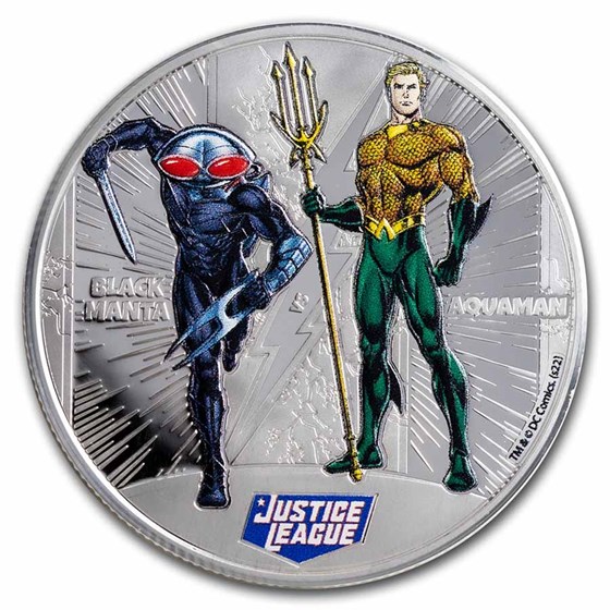 2022 Samoa 1/2 oz Silver Justice League: Aquaman vs. Black Manta 2022 Samoa 1/2 oz Silver Justice League: Aquaman vs. Black Manta