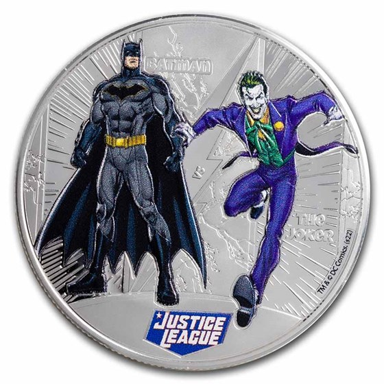2022 Samoa 1/2 oz Silver Justice League: Batman vs. Joker 2022 Samoa 1/2 oz Silver Justice League: Batman vs. Joker