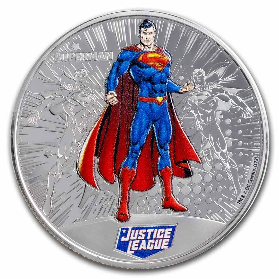 2022 Samoa 1/2 oz Silver Justice League: Superman