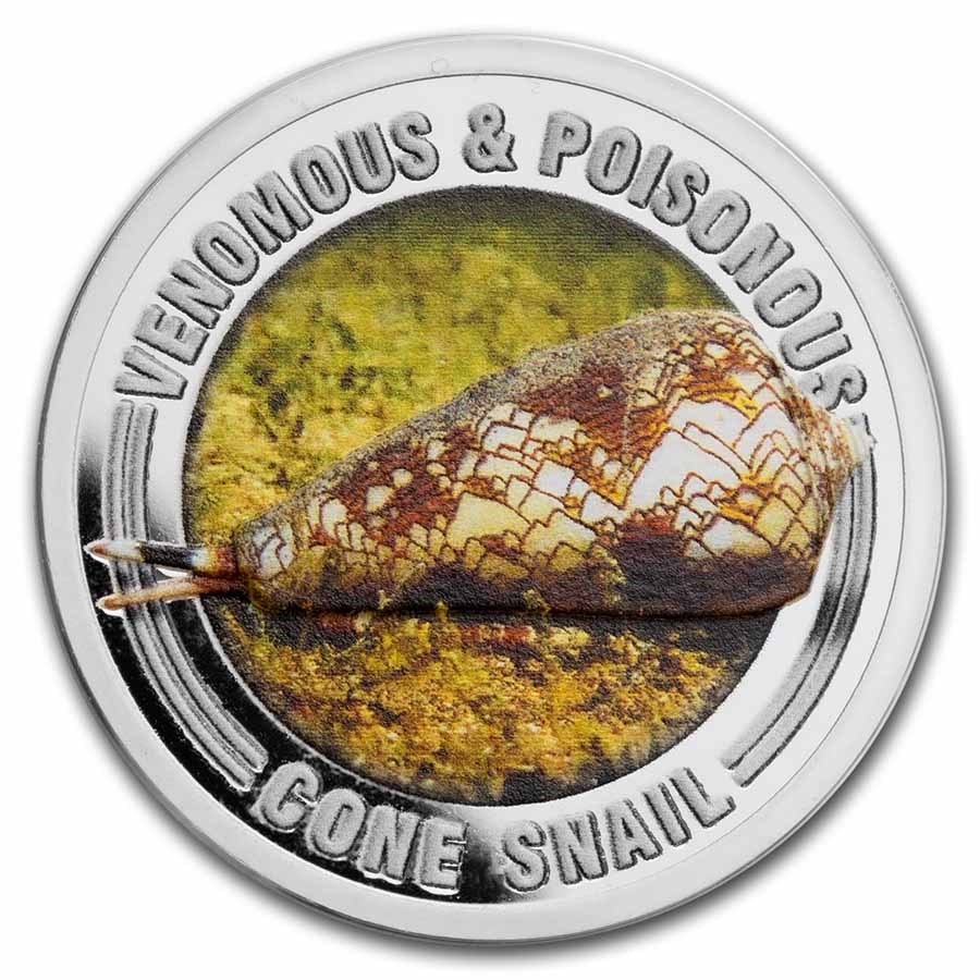 2022 Samoa 1/2 oz Silver Venomous & Poisonous: Cone Snail