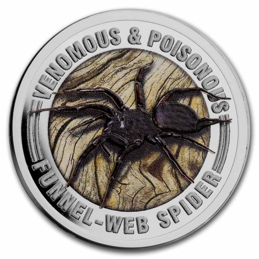 2022 Samoa 1/2 oz Silver Venomous & Poisonous: Funnel-Web Spider