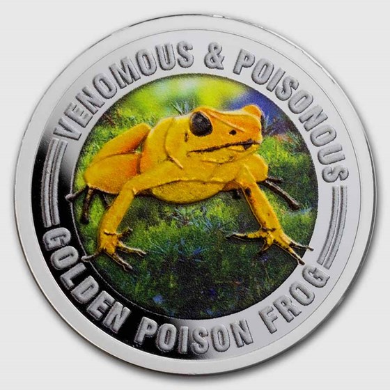 2022 Samoa 1/2 oz Silver Venomous & Poisonous: Golden Poison Frog 2022 Samoa 1/2 oz Silver Venomous & Poisonous: Golden Poison Frog