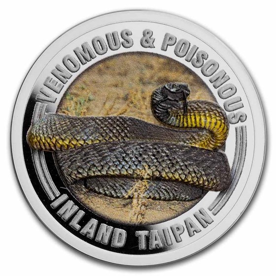 2022 Samoa 1/2 oz Silver Venomous & Poisonous: Inland Taipan 2022 Samoa 1/2 oz Silver Venomous & Poisonous: Inland Taipan