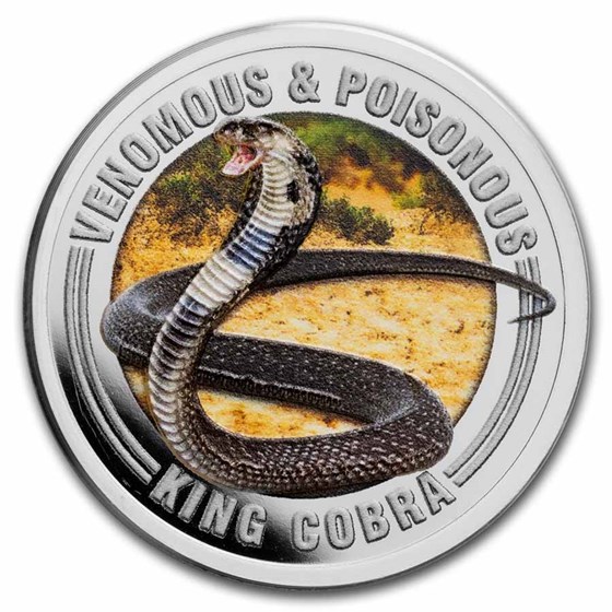 2022 Samoa 1/2 oz Silver Venomous & Poisonous: King Cobra 2022 Samoa 1/2 oz Silver Venomous & Poisonous: King Cobra