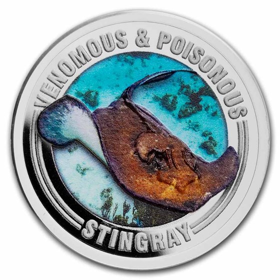 2022 Samoa 1/2 oz Silver Venomous & Poisonous: Stringray 2022 Samoa 1/2 oz Silver Venomous & Poisonous: Stringray