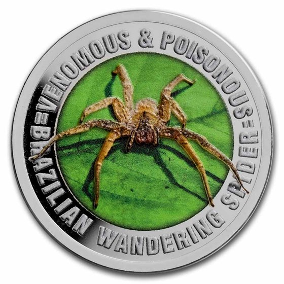 2022 Samoa 1/2 oz Silver Venomous & Poisonous: Wandering Spider