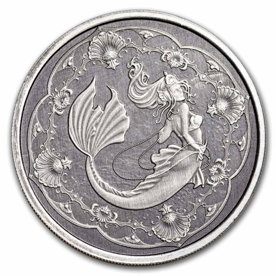 2022 Samoa 1 oz Ag 2 Tala Mermaid Princess of the Seas (Antique) 2022 Samoa 1 oz Ag 2 Tala Mermaid Princess of the Seas (Antique)