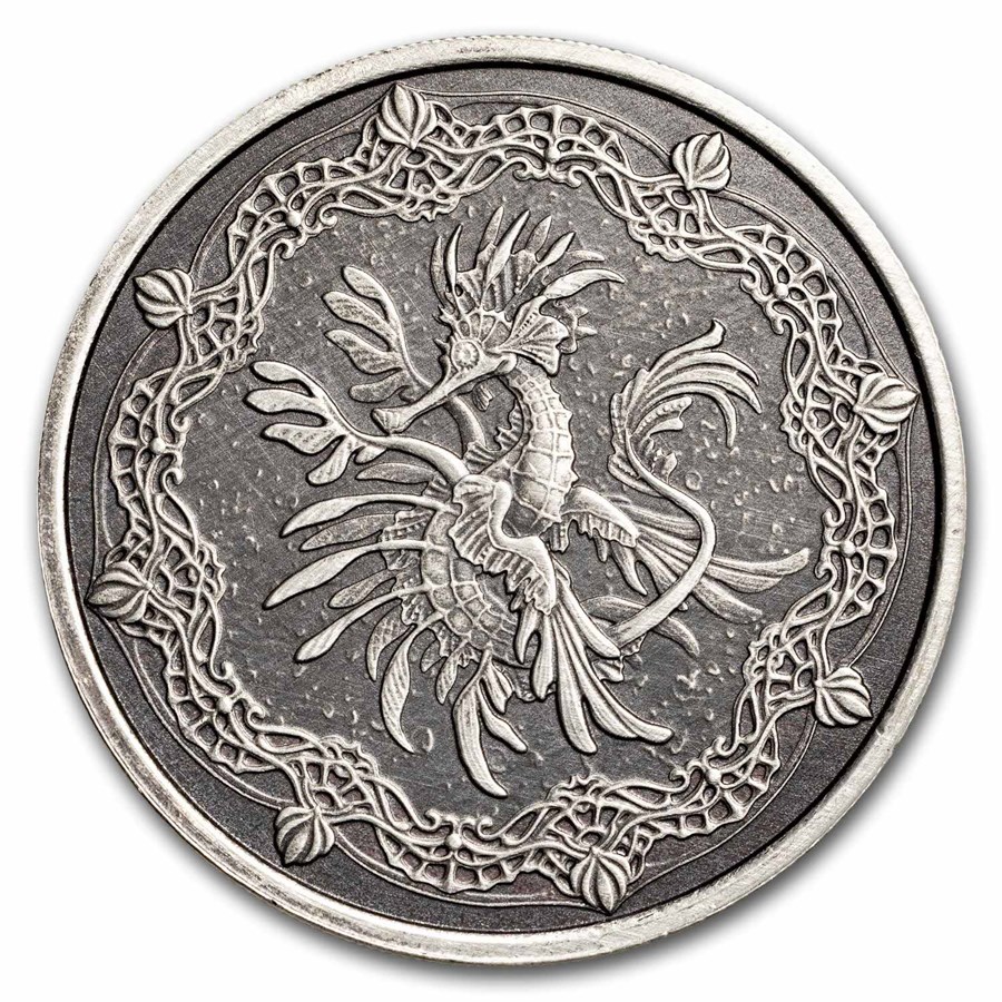 2022 Samoa 1 oz Ag 2 Tala Sea Dragon (Antique)
