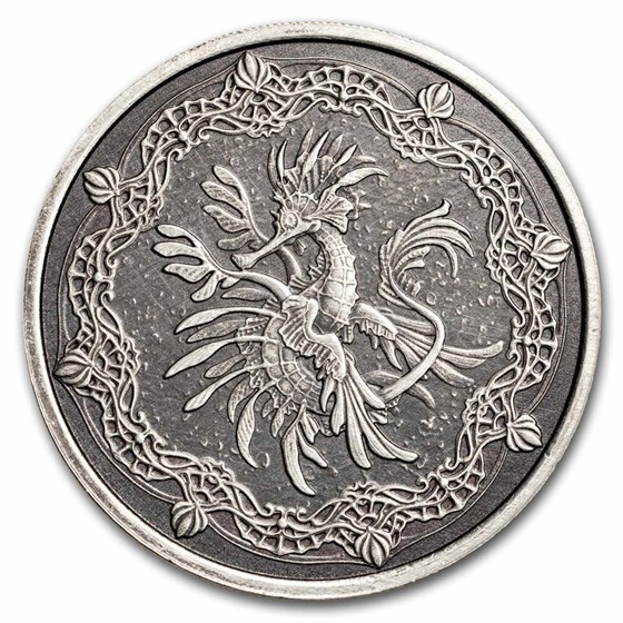 2022 Samoa 1 oz Ag 2 Tala Sea Dragon (Antique) 2022 Samoa 1 oz Ag 2 Tala Sea Dragon (Antique)