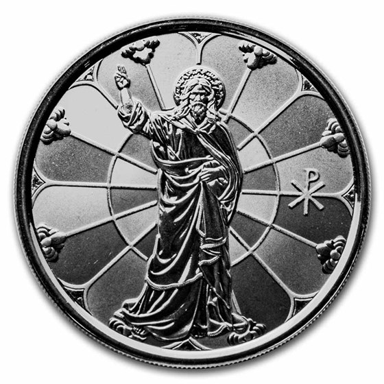 2022 Samoa 1 oz Silver 2 Tala Light of Christ (Rhodium) 2022 Samoa 1 oz Silver 2 Tala Light of Christ (Rhodium)